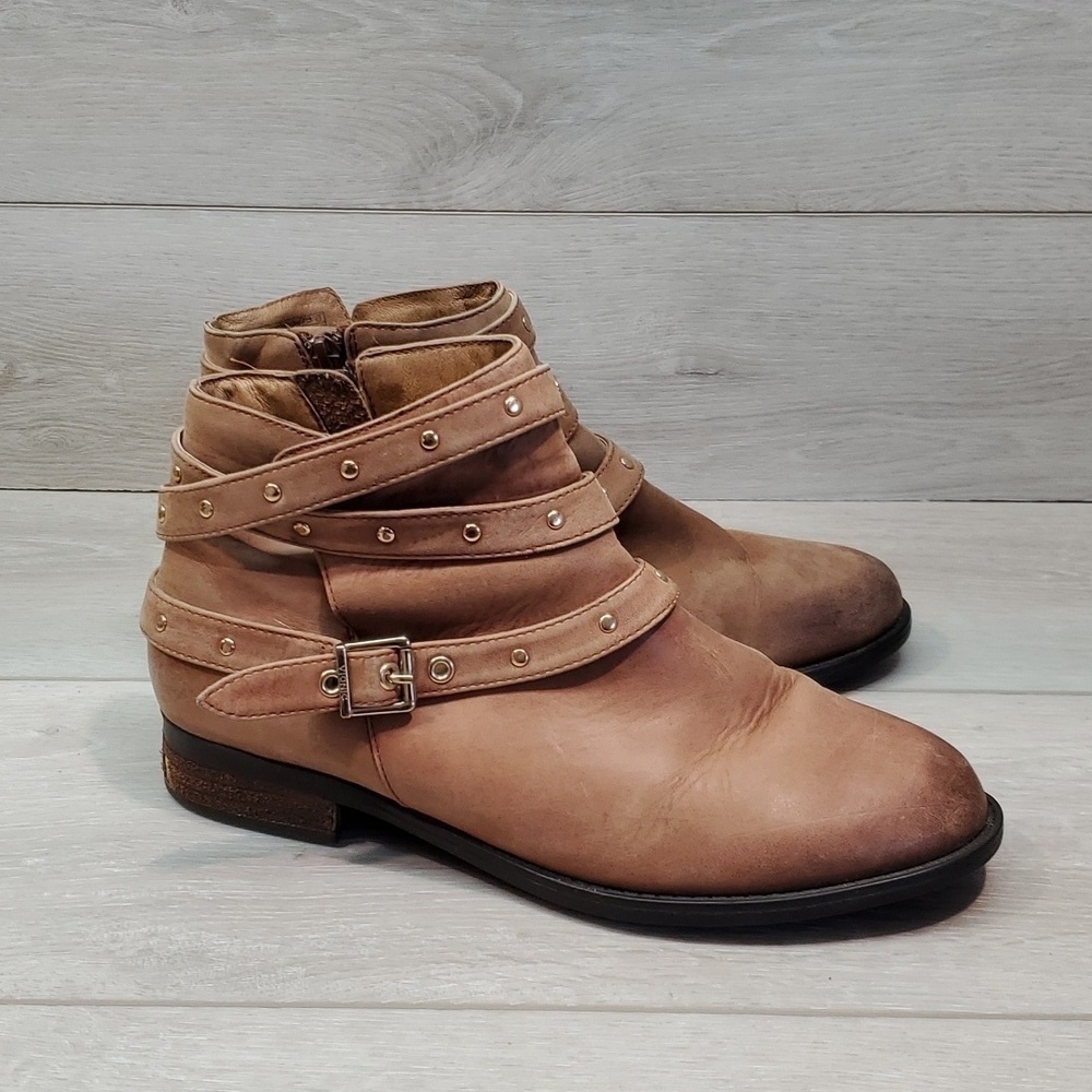 Vionic Women Lona Leather Ankle Boots shoes sz 7.5